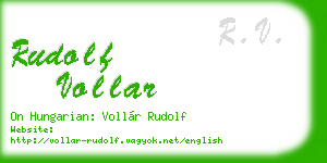 rudolf vollar business card